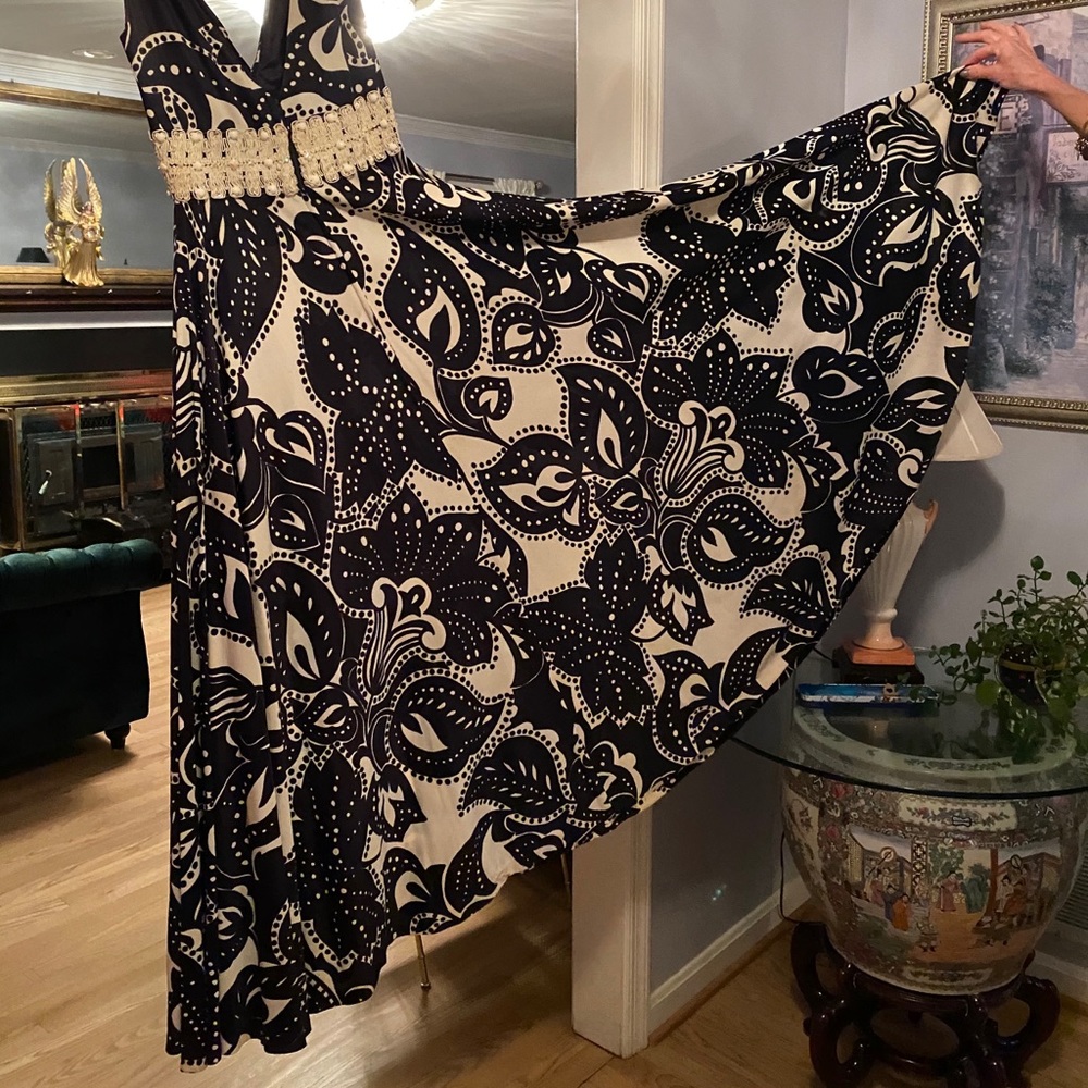 Vintage blue and white dress